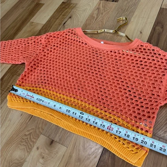 Aerie - Orange Crochet Vacay Knit Set - medium top + medium bottom NWOT - Picture 10 of 17